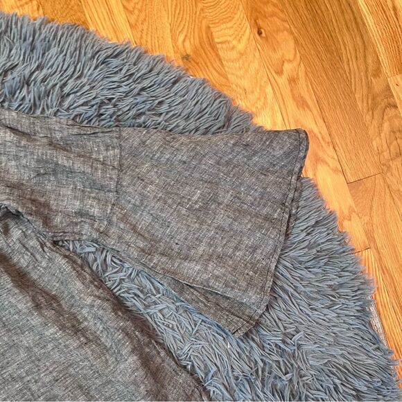 Cynthia Rowley Gray Linen Blouse Top Size 3X - Picture 2 of 6